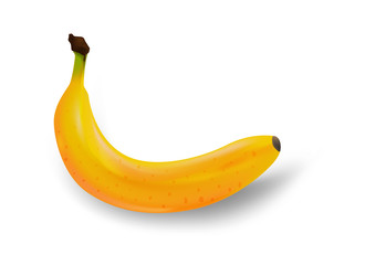 Single yellow banana