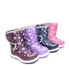 Winter boot's shoe for kid on white background