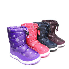 Winter boot's shoe for kid on white background