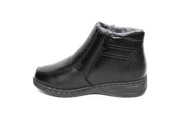 Mans demi-season leather shoes isolated on wthite