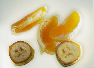 banana and orange