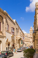 Mdina, Malta. Colorful old street