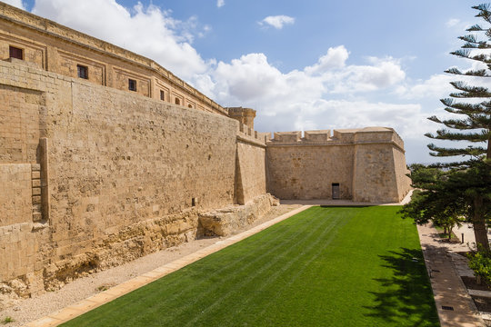 Mdina, Malta. Fortress wall