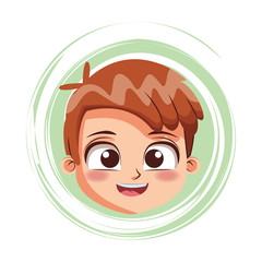 Boy face cartoon
