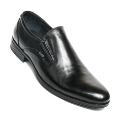 Office leathers man shoes isolated on white