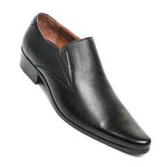 Office leathers man shoes isolated on white