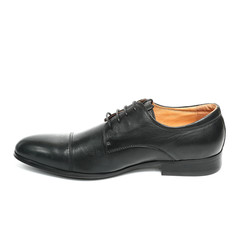 Office leathers man shoes isolated on white