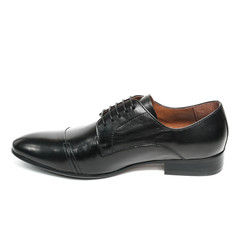 Office leathers man shoes isolated on white