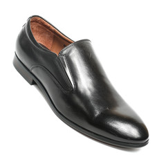 Office leathers man shoes isolated on white