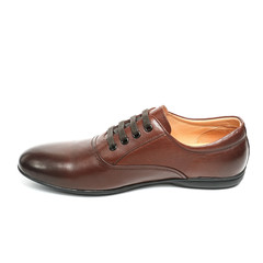 Office leathers man shoes isolated on white