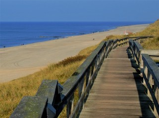 Obraz premium Sylt Steg in Düne Wenningstedt