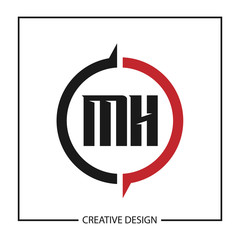 Initial Letter MH Logo Template Design Vector Illustration