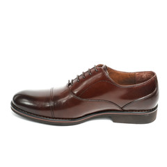 Office leathers man shoes isolated on white