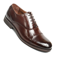 Office leathers man shoes isolated on white