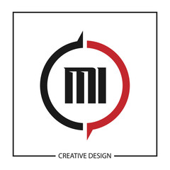 Initial Letter MI Logo Template Design Vector Illustration