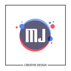 Initial Letter MJ Logo Template Design Vector Illustration