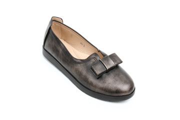 Women's demi-season shoes leather isolated on white background