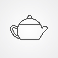 Teapot vector icon sign symbol