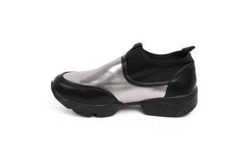 Women's demi-season shoes leather isolated on white background