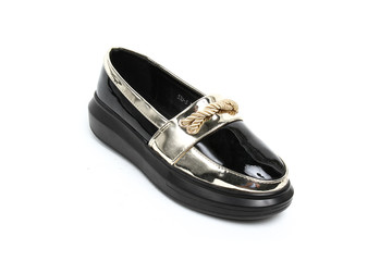 Women's demi-season shoes leather isolated on white background