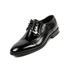 Office leathers man shoes isolated on white
