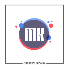 Initial Letter MK Logo Template Design Vector Illustration