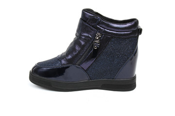 Women's demi-season shoes leather isolated on white background