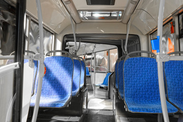 The image of the bus interior