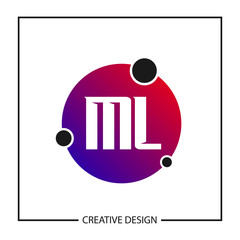 Initial Letter ML Logo Template Design Vector Illustration