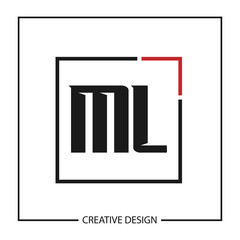 Initial Letter ML Logo Template Design Vector Illustration
