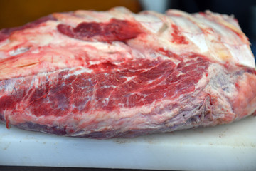 Dry aged beef on a market in Mexico-City.