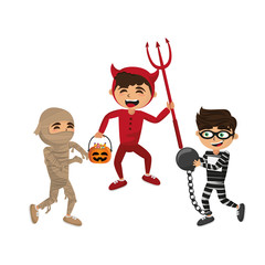 Kids and halloween cartoons