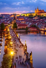 Acrylic prints Charles Bridge View of Prague castle and Charles bridge