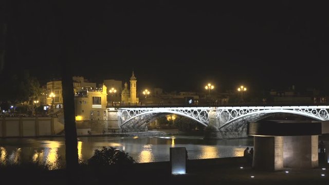 Bridge Lit in the Night