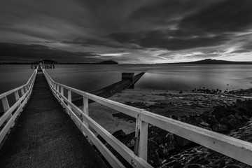 pier at beach morning