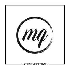 Initial Letter MQ Logo Template Design Vector Illustration