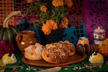 Hojaldra de día de muertos en México