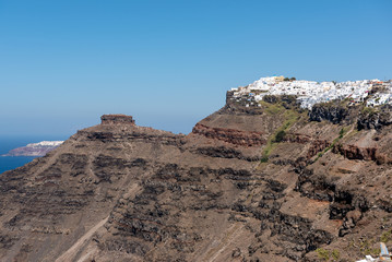 Volcanic rocks of Santorini island, Greece