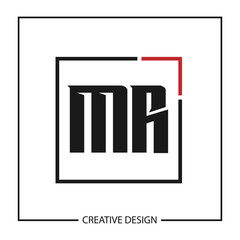 Initial Letter MR Logo Template Design Vector Illustration