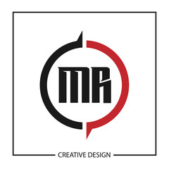 Initial Letter MR Logo Template Design Vector Illustration