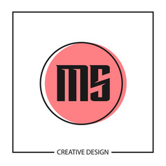 Initial Letter MS Logo Template Design Vector Illustration
