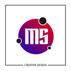 Initial Letter MS Logo Template Design Vector Illustration