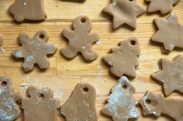 Christmas homemade cookies preparation. Christmas and New Year holidays