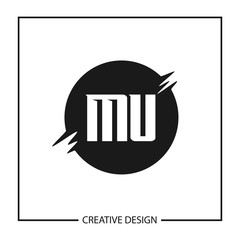 Initial Letter MU Logo Template Design Vector Illustration