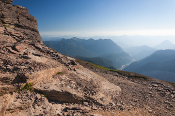 Rock, river and mountains