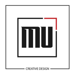Initial Letter MU Logo Template Design Vector Illustration