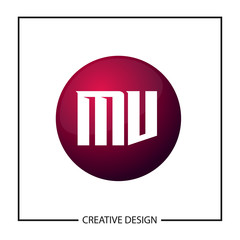 Initial Letter MV Logo Template Design Vector Illustration