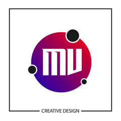 Initial Letter MV Logo Template Design Vector Illustration