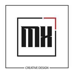 Initial Letter MX Logo Template Design Vector Illustration