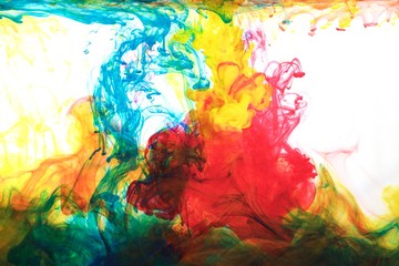 inks in water, color abstraction